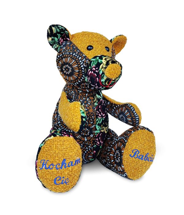 mis uszyty z ubran babci