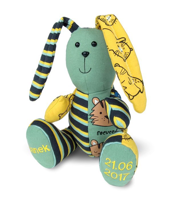 krolik pluszak szyty recznie z personalizacja