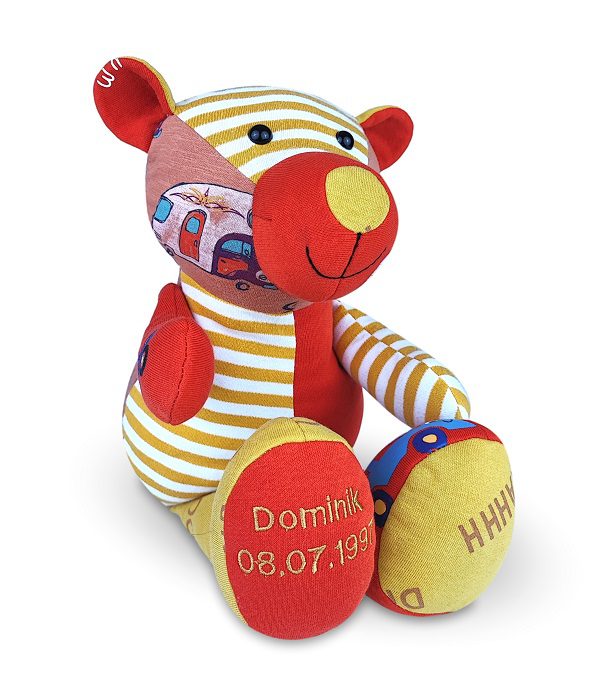 mis wiszace nozki szyty na zamowienie z ubranek dzieciecych kolorowy mis